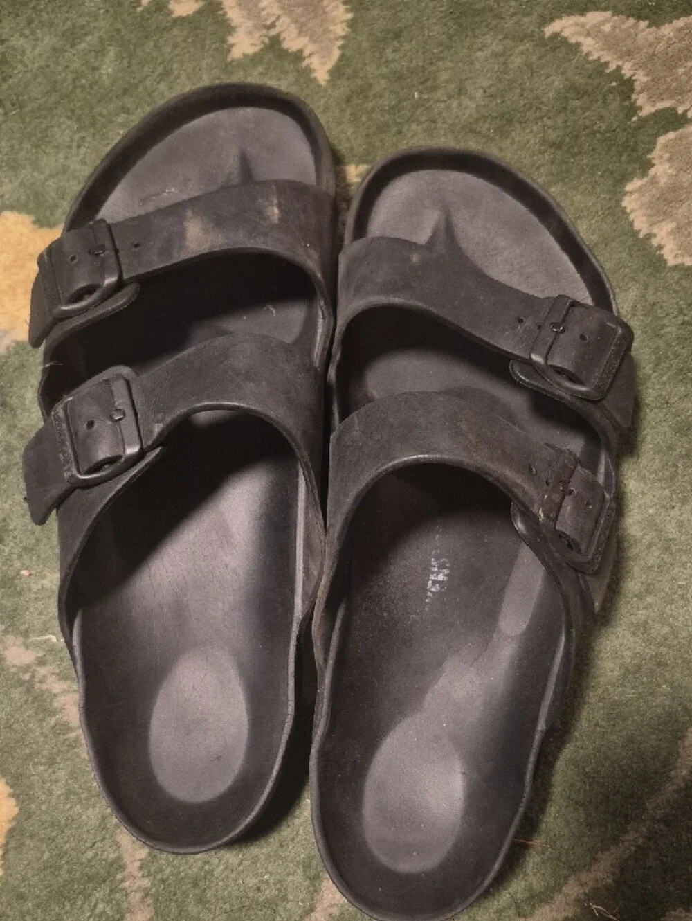 Birkenstock Black Two-Strap Slip-On Sandals